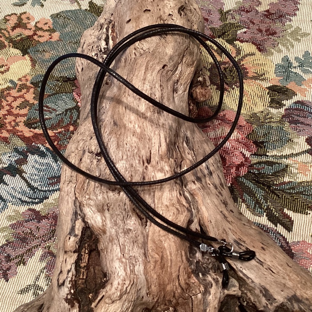 Simple Black Cord Eyeglass Chain 32”